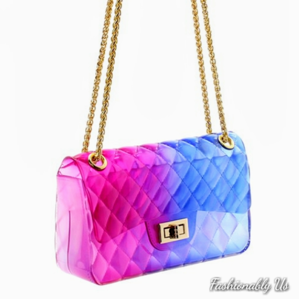 Iridescent Jelly Quilted Messenger